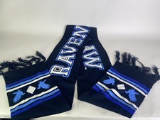 Harry Potter Ravenclaw Winter Scarf Knit with Tassels Blue White Adult Unisex