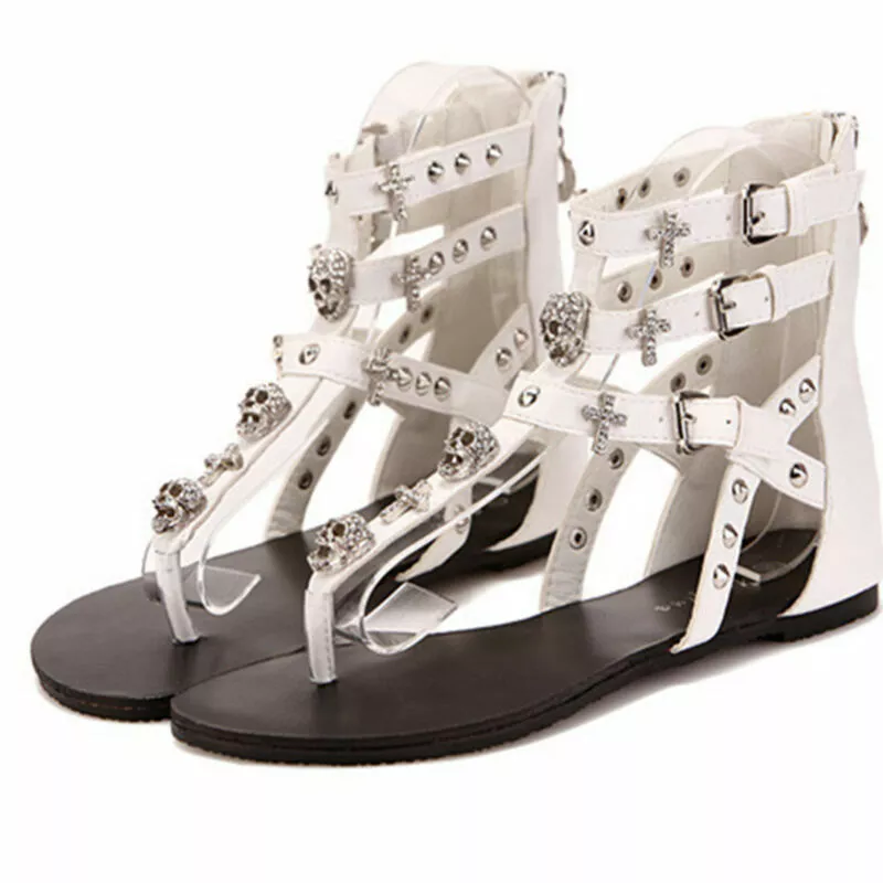 Skull gladiator deals sandals