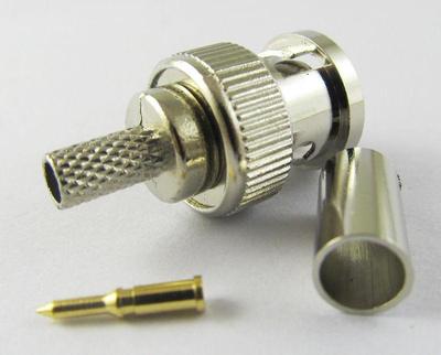 10 x 3 Piece BNC Male Plug Crimp RG58 RG142 RG400 LMR195 RG223 Coaxial Connector