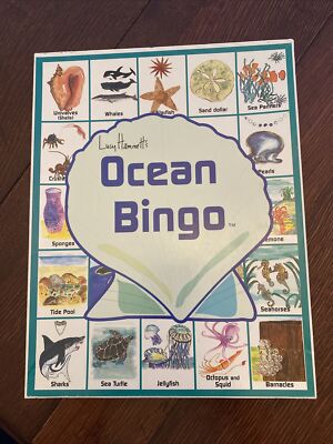 Lucy Hammett's Ocean Bingo Game Fun Family Educational Science Ages 3-Adult