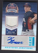 Kristofer Armstrong 2015 USA Stars & Stripes Game Gear Jersey Autograph #57 /25