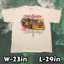 2010 NASCAR Jeff Gordon #24 Hendrick Motorsports T-Shirt White Y2K Streetwear LG