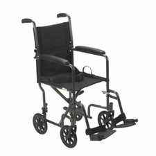 NEW IN BOX  DRIVE 1 CA/1 EA Transport Chair 19" Seat, Silver Vein TR39E-SV