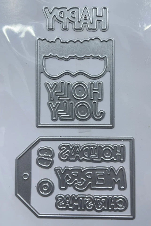 Juego de troqueles de corte de metal Avery Elle NUEVO EN PAQUETE NUEVO etiqueta de Santa Navidad D-23-31 Foto 2 de 3