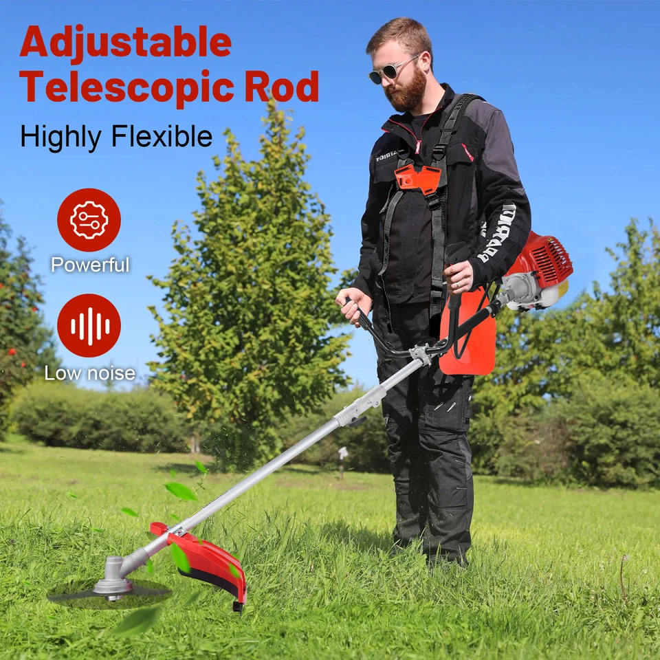 52CC 3-In-1 Gas String Trimmer Lawn Mower 2-Cycle Brush Cutter Weed Eater Wacker - Image 2 of 4