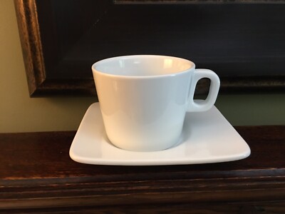 TESCOMA GUSTITO Espresso Cup, with Square Saucer (Offset to Left) ~ ITALY
