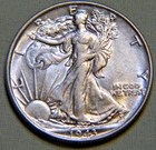 1943 United States Silver Walking Liberty Half Dollar - Uncirculated Gem Lot 287