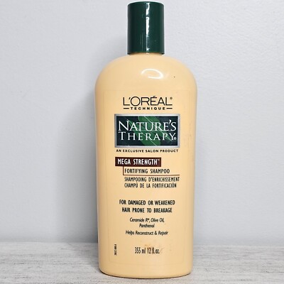 L'OREAL Natures Therapy Mega Strength Fortifying Shampoo Discontinued NOS 12 oz