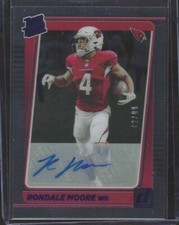 RONDALE MOORE 2021 PANINI CLEARLY DONRUSS BLUE FOIL ROOKIE AUTO RC #D 42/99