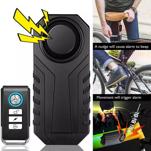 Alarme Velo Sans Fil Anti-Vol - 150dB, étanche, 2 Télécommandes - Détection Vibrations, Portée 20m