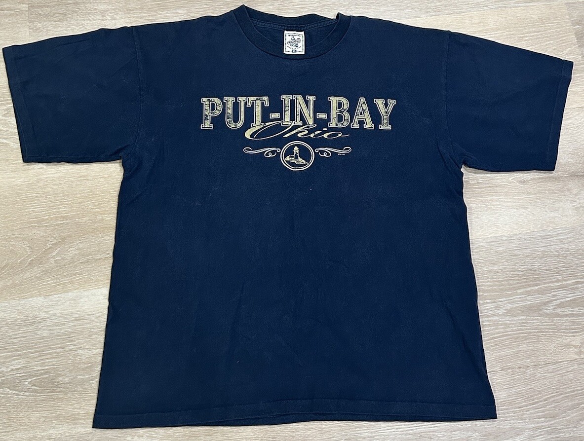 Vintage Put In Bay Ohio T Shirt XL USA Lake Erie 1997 90s Boating Summer