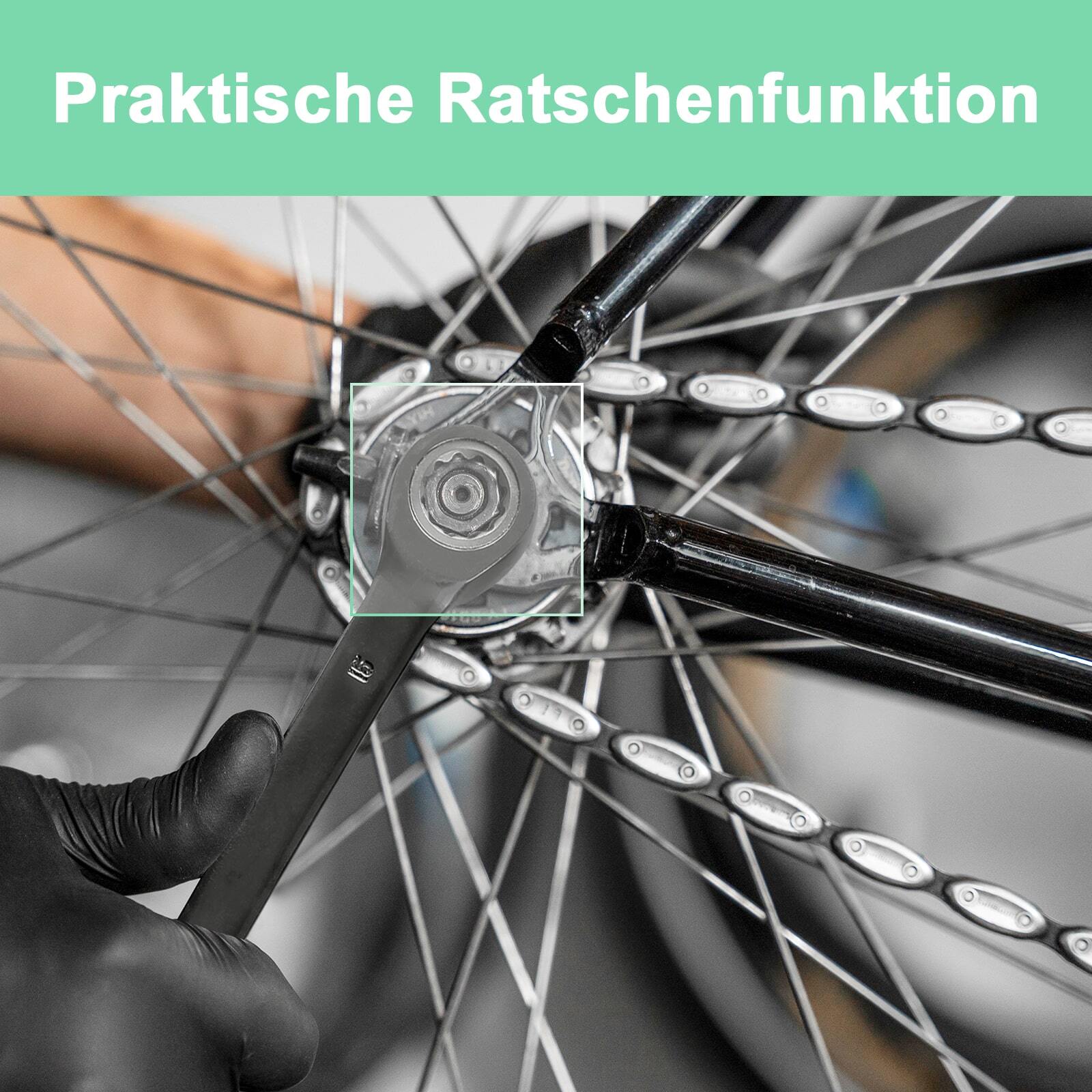 Ratschen-Maulschlüssel-Set 5-tlg – 8, 10, 12, 13, 17 Mm
