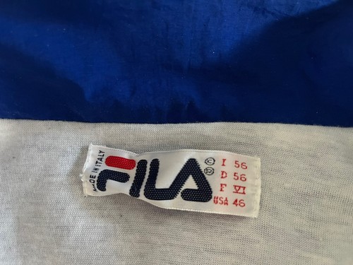 Vintage Fila Tennis Trainingsjacke gelb blau XL 46 Italy Made Reißverschluss 70er neuwertig - Bild 17 von 17