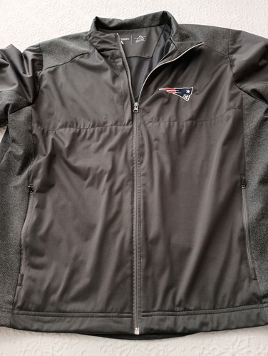 Antigua XL Men's Gray NFL New England Patriots Lined Windbreaker Jacket Full Zip - Picture 8 of 19