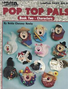 Leisure-Arts-1497-POP-TOP-PALS-Bk-2-Characters-1993-Upcycle-Recycle-Crafts