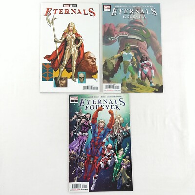Eternals #1Frank Cho Variant + Celestia 1 + Forever 1 (2021 Marvel Comics)