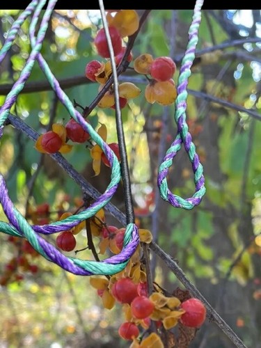 Flemish Twist PURPLE AND GREEN / 16 strands B55 / CHOOSE YOUR LENGTH! / $15.95 - Picture 4 of 15
