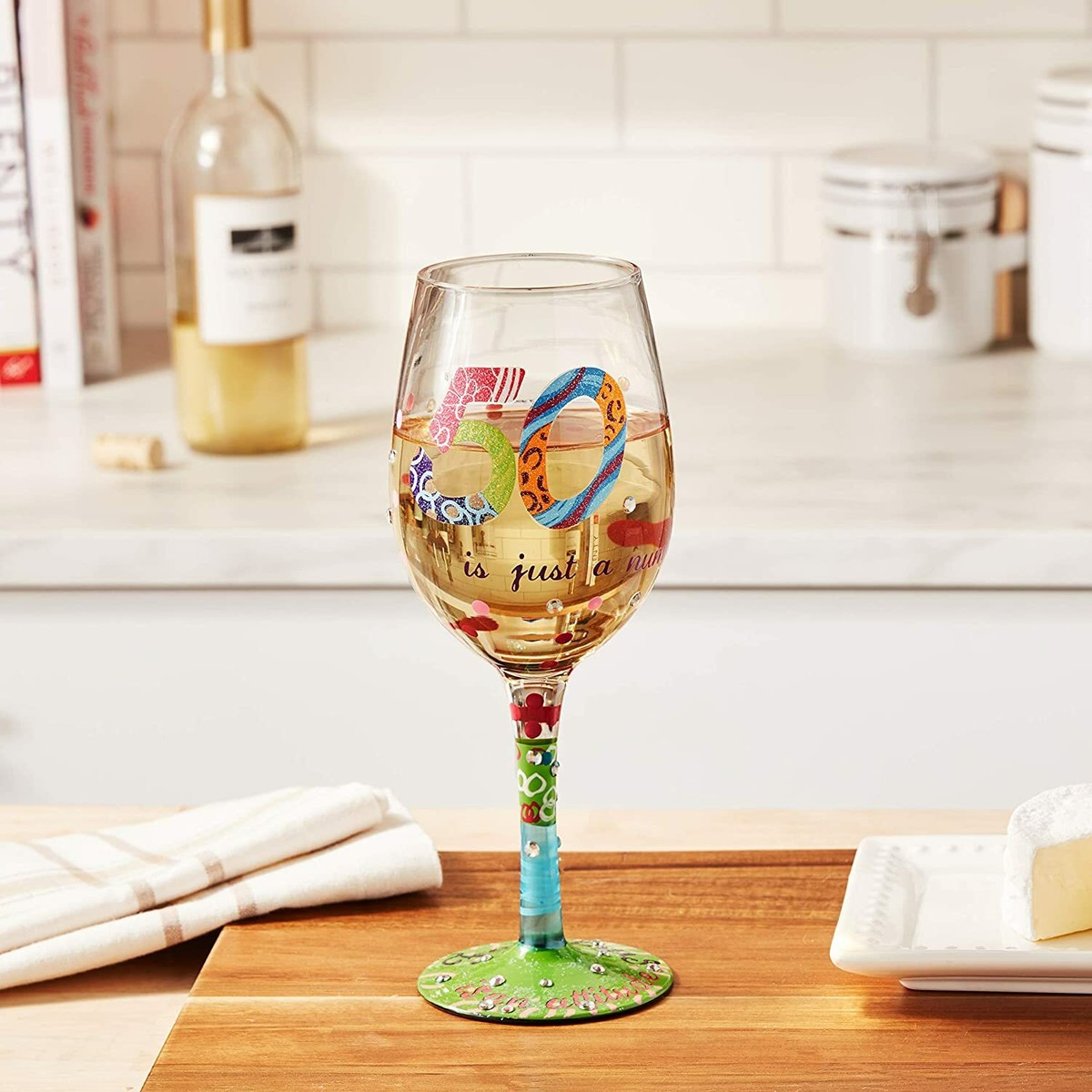 Enesco Lolita Birthday Blowout Hand Painted Wine Glass 9in H | Wayfair