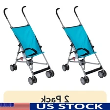 2 Pack Kids Umbrella Stroller Lightweight Compact Fold Safe 3 Point Harness New