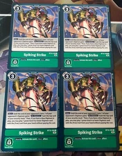 x4 Spiking Strike BT12-105 C Playset Digimon TCG Across Time