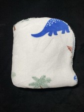 Cloud Island Baby Blanket Dinosaurs Trees Reversible Blue Stitched Edge Lovey