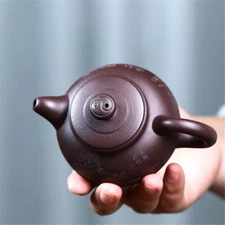 Full Handmade Tea Pot Marked Master Pot with Three Feet Hand Carved True Zisha