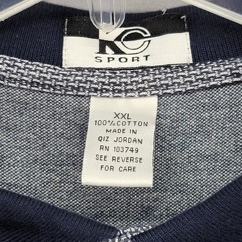 KC Sport Mens Gray Polo Golf Fishing Pullover Shirt Size 2XL 1/4 Button - Picture 6 of 12