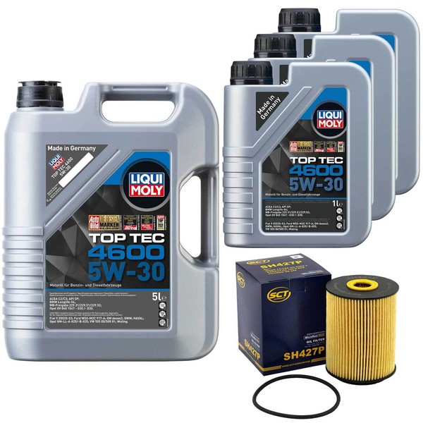 MotoröL Set Top Tec 4600 5W-30 8 Liter + ÖLfilter FüR Audi A8 4.2 3.7 4D2 4D8-image
