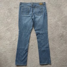 Tommy Hilfiger Jeans Womens 16 Blue Denim Straight Classic Fit Stretch Mid Rise