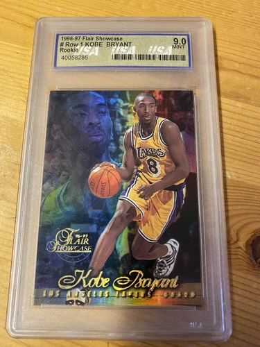 1996-96 Flair Showcase Row 1 Kobe Bryant Rookie Card RC 9 Mint