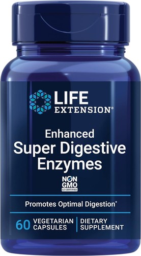 Life Extension Enhanced Super Digestive Enzymes  60 vegetarian capsules - Picture 1 of 3