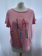 Women's Pink Cotton Logo Pyjama Top Size M