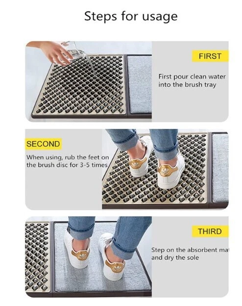4 Units Of: 3D Super Shoes Cleaning Floor Door Mats with Disinfectant available - Image 2 of 4