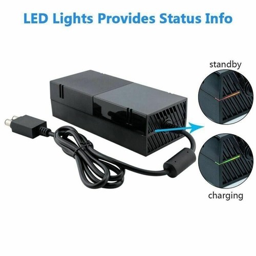 For Microsoft XBOX ONE Console AC Adapter Brick Charger Power Supply Cord Cable - Picture 2 of 11