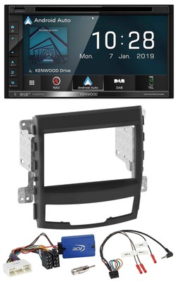 Kenwood DAB TMC USB 2DIN Lenkrad Bluetooth Navigation für SSangYong Korando 10-1