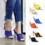 thumbnail 1 - Women Pointed Slip On Peep Toe Stiletto Shoes High Heel Party Mules Sandals Size