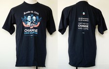 Obama/Biden Change Can Happen 2008 Election Navy Blue T-Shirt L Made in USA