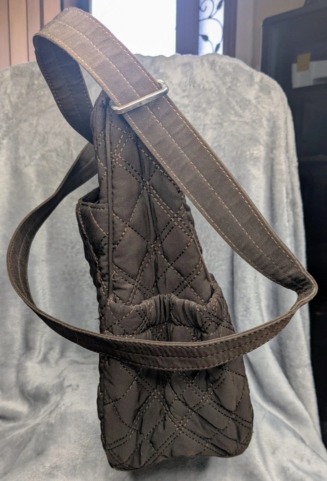 Bolsa de pañales de viaje de trabajo para bebé Vera Bradley acolchada marrón chocolate Foto 3 de 4