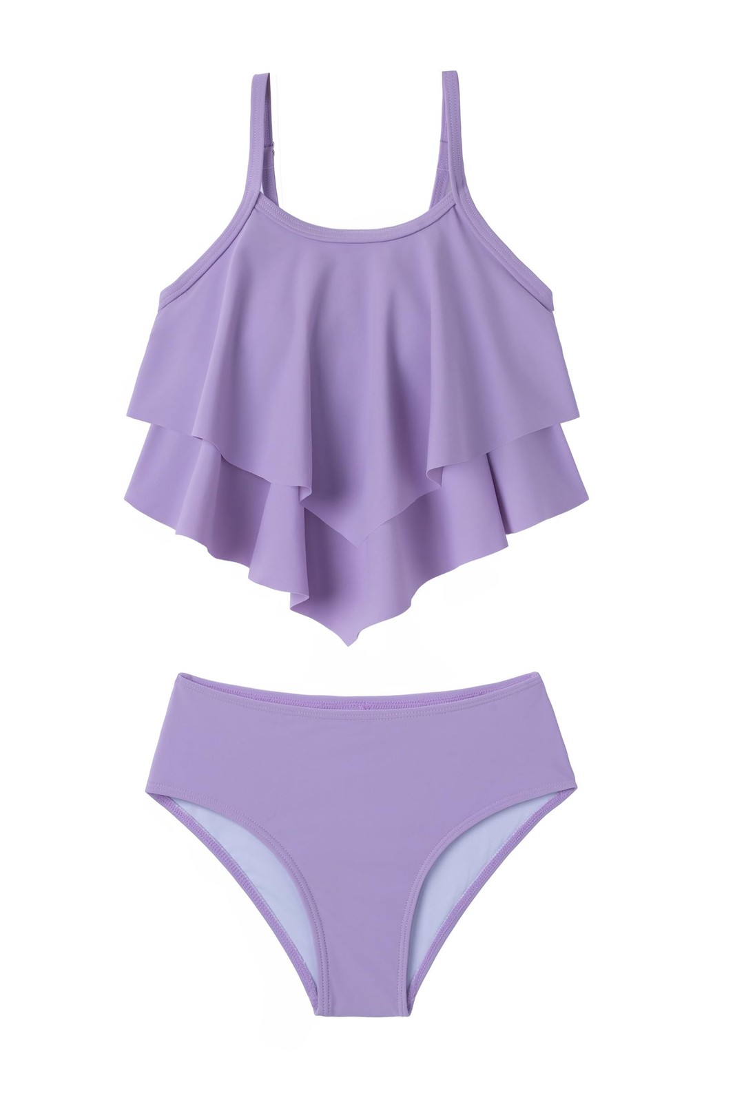 Bikini volants enfants fille bleu océan pour les après-midi piscine