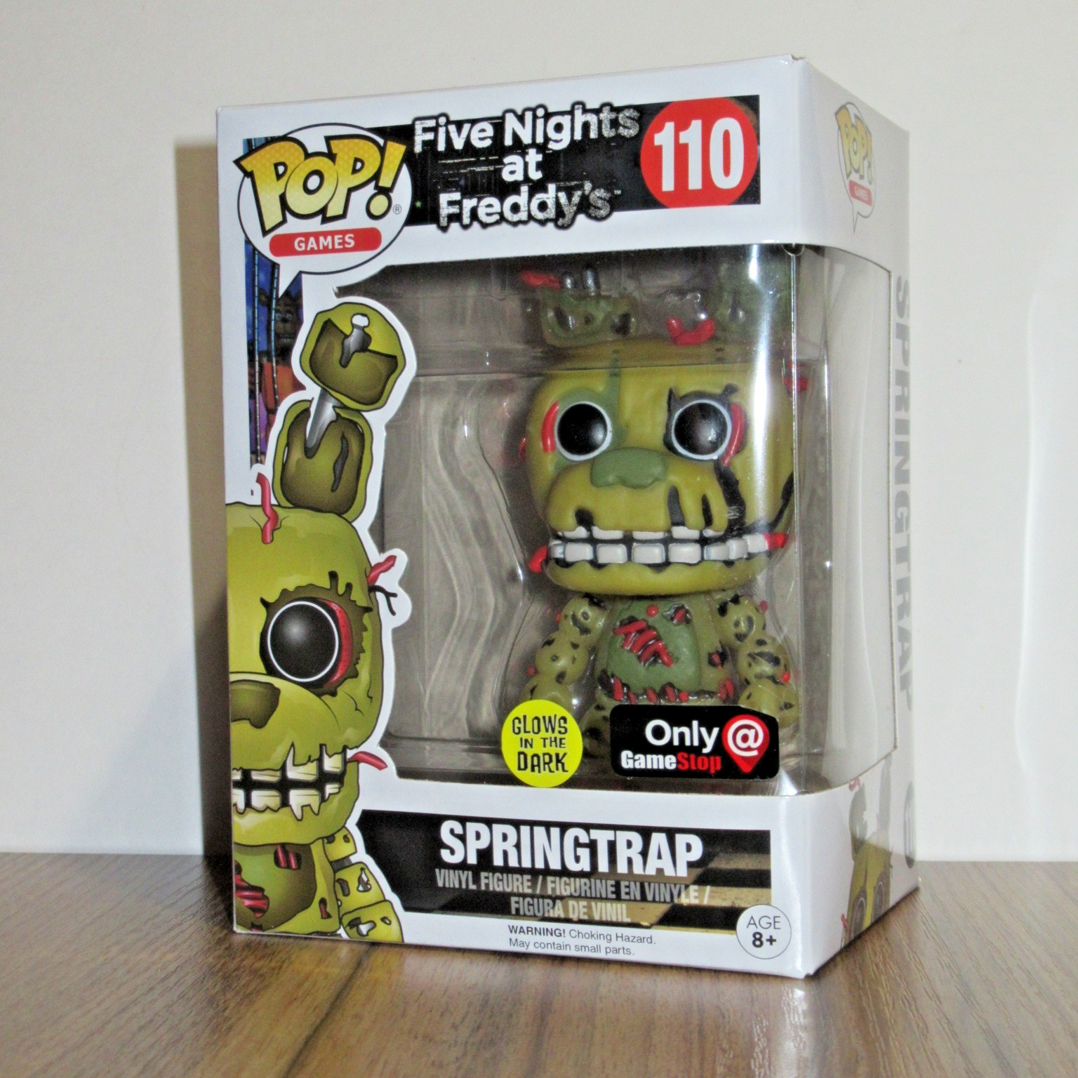 FUNKO POP FIVE NIGHTS AT FREDDY'S SPRINGTRAP #110 - GLOWS - 