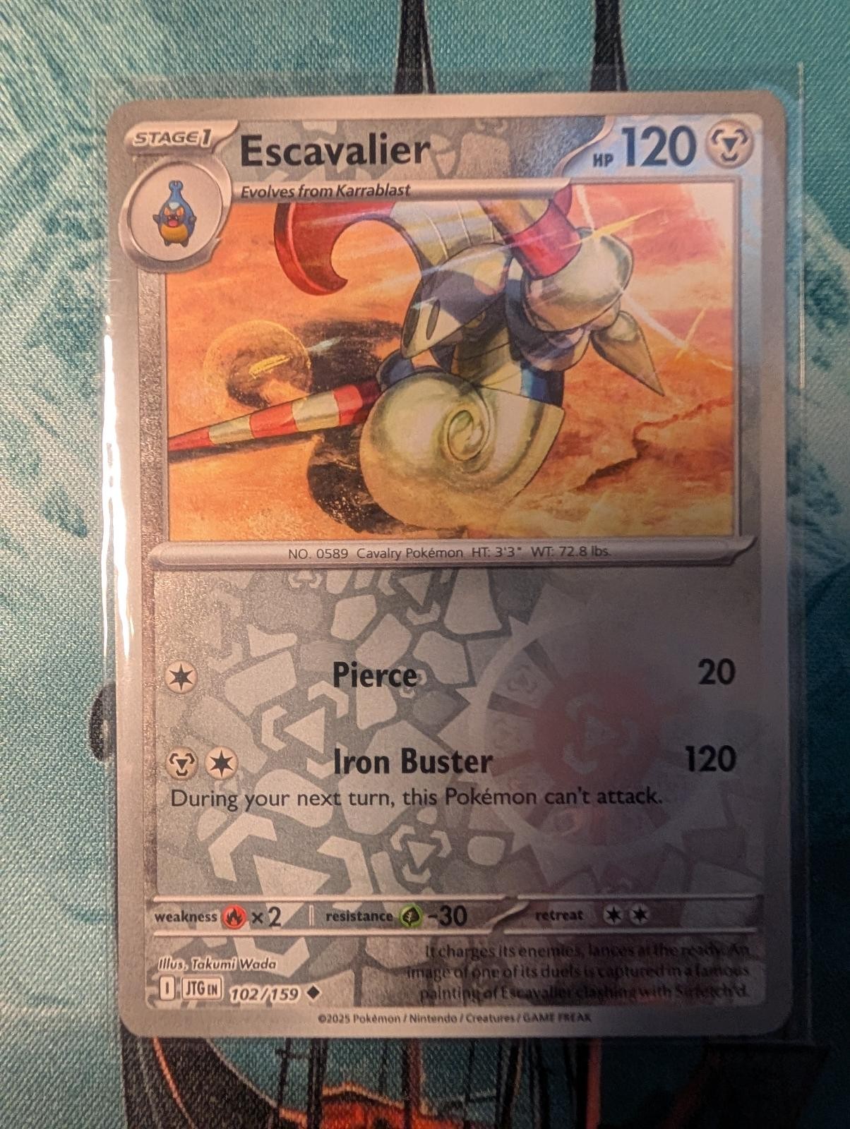 Escavalier 102/159 Uncommon Journey Together Pokemon Reverse Holo Lightly Played