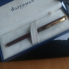 PLUMA ESTILOGRÁFICA/FOUNTAIN PEN WATERMAN IDEAL. LACADA MARBLE. PLUMIN ORO 18K
