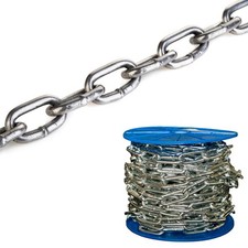 Galvanised Steel Chain Heavy Duty Durable Security Short Links  Cut to Length
