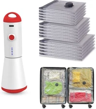 Travel Vacuum Storage Bags with Rechargeable USB 15-Combo Cordless Pump, RM 