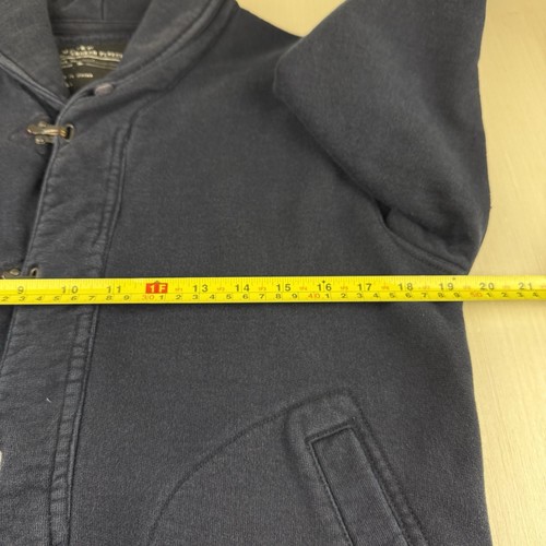 J. Crew Outerwear Fleece Cardigan Pullover Jacke Herren Small Blau 100% Baumwolle - Bild 13 von 14