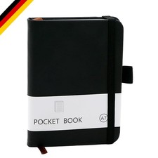 Kleines A7 Notizbuch mit Gummizugverschluss Stifthalter für Schule Büro