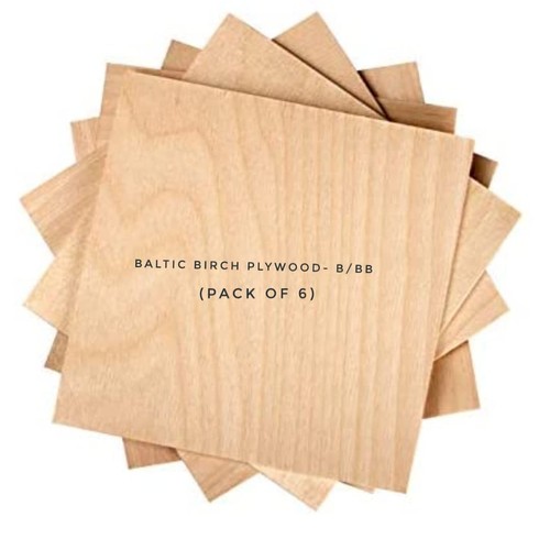 Baltic Birch Plywood - B/BB Grade (3MM 1/8 X 12 X 12'') Perfect for Arts, Cra... - Picture 2 of 9