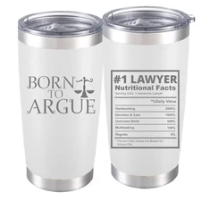 Objection Overruled! 20oz Engraved Lawyer Tumbler with Attitude, Graduation Gift