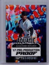 Alejandro Rosario 2025 Leaf Optichrome Baseball 1/1 Pre Production Proof