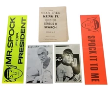 *RARE* LEONARD NIMOY STAR TREK LOGICALLY SPOCK AUTOGRAPH with STICKERS & MORE